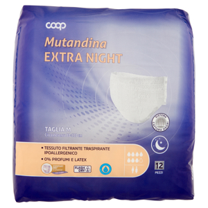 Mutandina Extra Night Taglia M Circonferenza 80-120 cm 12 pz