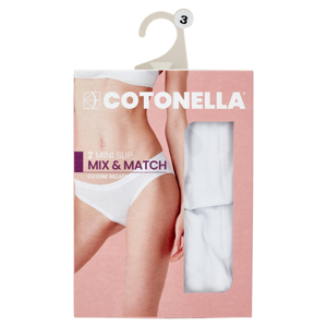 Cotonella Mini Slip Mix & Match Cotone Bielastico 2/S Bianco Art. AD189 2 pz