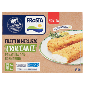 FRoSTA Filetti di Merluzzo Croccante Panatura con Rosmarino e Lemongrass 240 g