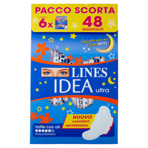 Lines Idea ultra notte con ali 48 pz