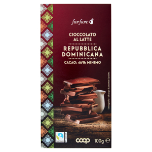 Cioccolato al Latte Repubblica Dominicana Cacao: 46% Minimo 100 g