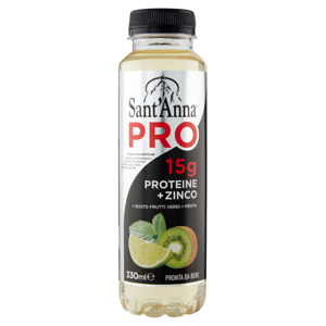 Sant'Anna Pro 15g Proteine + Zinco Gusto Frutti Verdi + Menta 330 ml