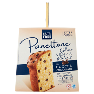 Nutrifree Panettone Goloso Senza glutine con Gocce di Cioccolato 600 g