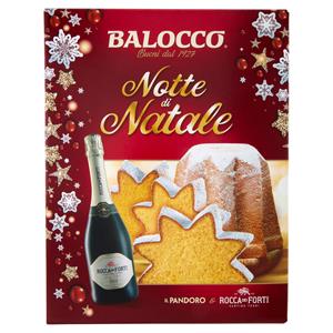 Balocco Notte di Natale il Pandoro 750 g & Rocca dei Forti Vino Spumante Dolce 75 cl