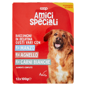 Bocconcini in Gelatina Gusti Vari con Manzo, Agnello, Carni Bianche 12 x 100 g