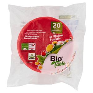 Bio Table i colori della natura Ciotole Compostabili Rosse 20 pz