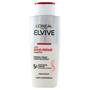 L'Oréal Paris Elvive Bond Repair Shampoo Con Acido Citrico Per Capelli Danneggiati, 200 ml