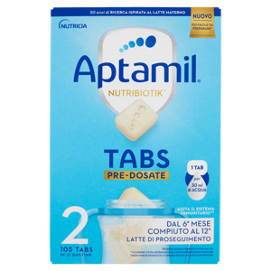 Aptamil Nutribiotik Tabs Pre-Dosate 2 Latte di Proseguimento 21 x 24 g
