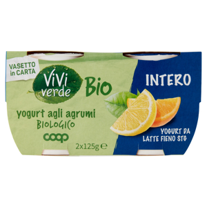 yogurt agli agrumi Biologico Intero 2 x 125 g 