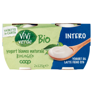 yogurt bianco naturale Biologico Intero 2 x 125 g