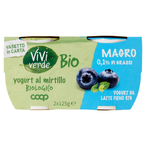 yogurt al mirtillo Biologico Magro 2 x 125 g