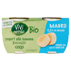 yogurt alla banana Biologico Magro 2 x 125 g