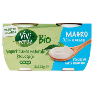 yogurt bianco naturale Biologico Magro 2 x 125 g