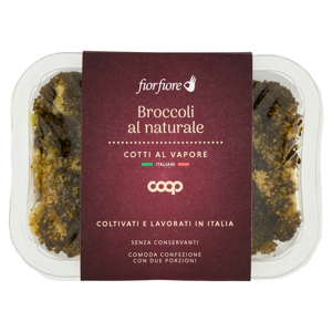 Broccoli al naturale Cotti al Vapore Italiani 2 x 150 g