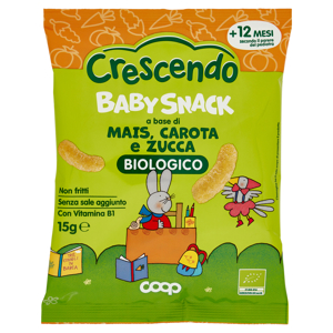 Baby Snack a base di Mais, Carota e Zucca Biologico 15 g