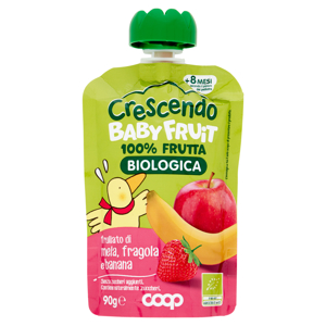 Baby Fruit 100% Frutta Biologica frullato di mela, fragola e banana 90 g