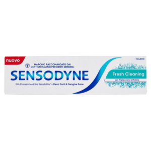 Sensodyne Dentifricio Fresh Cleaning per Denti Sensibili con Tripla Azione di Pulizia 75 ml
