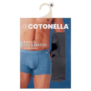 Cotonella Shorts Mix & Match Cotone Bielastico 4/M Nero Art. AU295 2 pz
