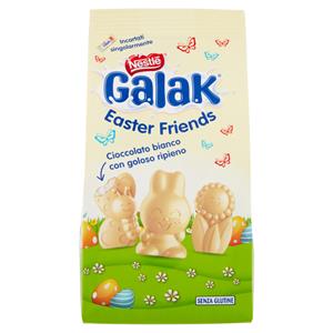 GALAK Easter Friends Personaggi Pasquali di Cioccolato Bianco e Cereali Sacchetto 147 g