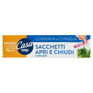 Sacchetti Apri e Chiudi Piccoli 1l 17,7 x 17 cm 25 pz