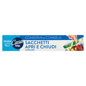 Sacchetti Apri e Chiudi Grandi 6l 29 x 38 cm 25 pz