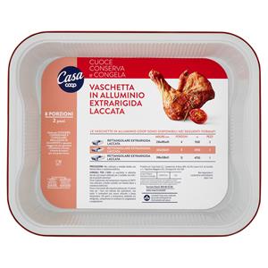 Vaschetta in Alluminio Extrarigida Laccata 8 Porzioni 2 pz