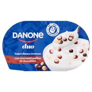Danone Duo, Yogurt Bianco Cremoso con Croccanti Palline al Cioccolato, 98g
