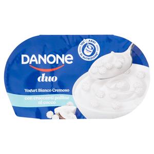Danone Duo, Yogurt Bianco Cremoso con Croccanti Palline al Cocco, 98g