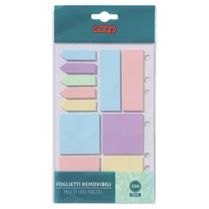 220 Foglietti Removibili Multi Uso Pastel 