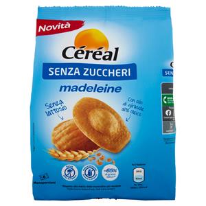 Céréal Senza Zuccheri Madeleine, senza Lattosio, senza Olio di Palma (6 monoporzioni) - 150g