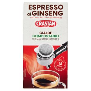 Crastan Espresso di Ginseng Cialde Compostabili per Macchine Espresso 18 x 7 g