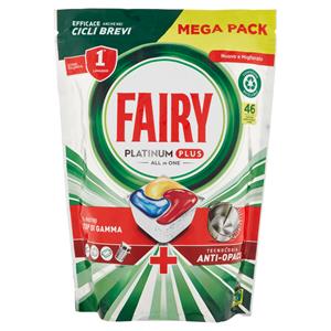 Fairy Pastiglie Lavastoviglie Platinum Plus Anti-Opaco, Detersivo Piatti Limone, 46 Capsule 714 g