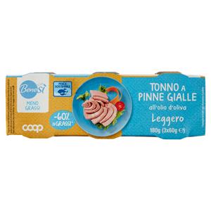 Tonno a Pinne Gialle all'olio di oliva Leggero 3 x 60 g