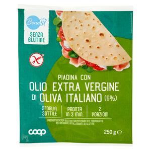 Senza Glutine Piadina con Olio Extra Vergine di Oliva Italiano (6%) 2 x 125 g