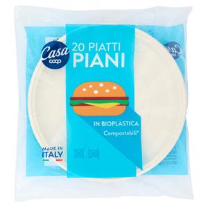 Piatti Piani in Bioplastica Compostabili* 20 pz