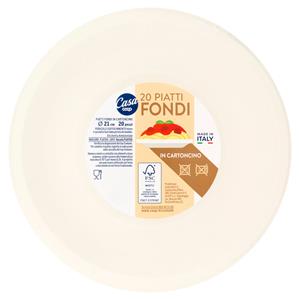 Piatti Fondi in Cartoncino Ø 21 cm 20 pz