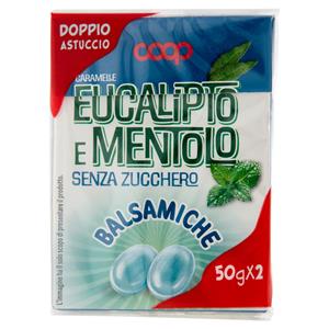 Caramelle Eucalipto e Mentolo Senza Zucchero Balsamiche 2 x 50 g