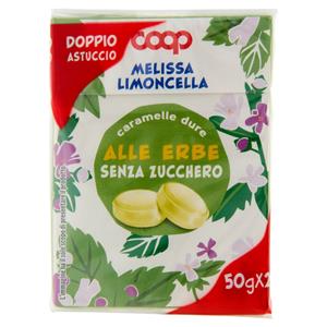 caramelle dure alle Erbe Senza Zucchero Melissa Limoncella 2 x 50 g