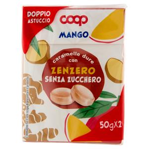 caramelle dure con Zenzero Senza Zucchero Mango 2 x 50 g