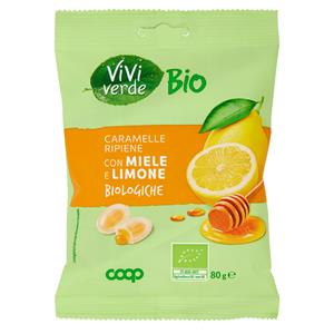 Caramelle Ripiene con Miele e Limone Biologiche 80 g