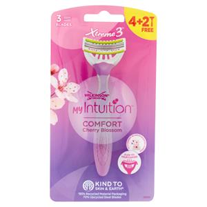 Wilkinson Sword Rasoio usa&getta My Intuition Xtreme3 Comfort Cherry Blossom 4+2