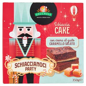 Gecchele Schiaccia Cake con crema al gusto Caramello Salato 350 g