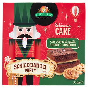 Gecchele Schiaccia Cake con crema al gusto Burro di Arachidi 350 g