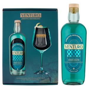 Venturo Aperitivo Mediterraneo 70 cl + Bicchiere 1 pz