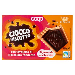 Ciocco biscotti con tavoletta di cioccolato fondente 10 x 25 g