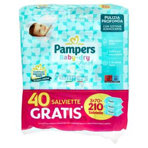Pampers Baby-dry Fresh Salviette 3 x 70 pz