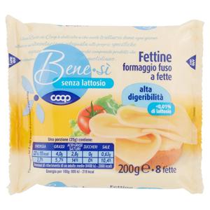 senza lattosio Fettine formaggio fuso a fette alta digeribilità 8 fette 200 g