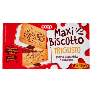 Maxi Biscotto Trigusto panna, cioccolato e zabaione 6 x 80 g