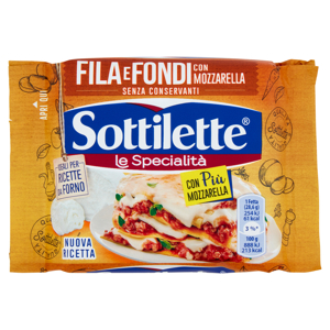 Sottilette Fila e Fondi con Mozzarella formaggio fuso a fette - 200 g