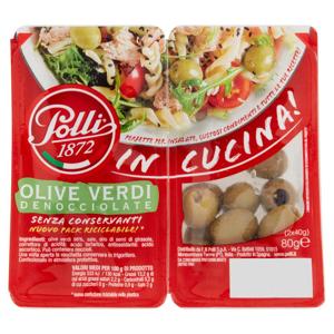 Polli In Cucina! Olive Verdi Denocciolate 2 x 40 g